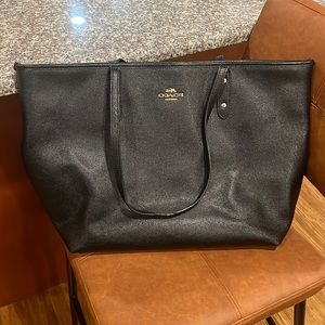 Coach Black Leather Tote